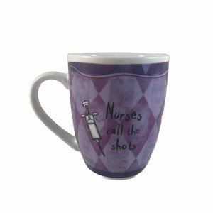 Nurses Call The Shots Coffee Mug History & Heraldry Porcelain Exhausted Nurse
